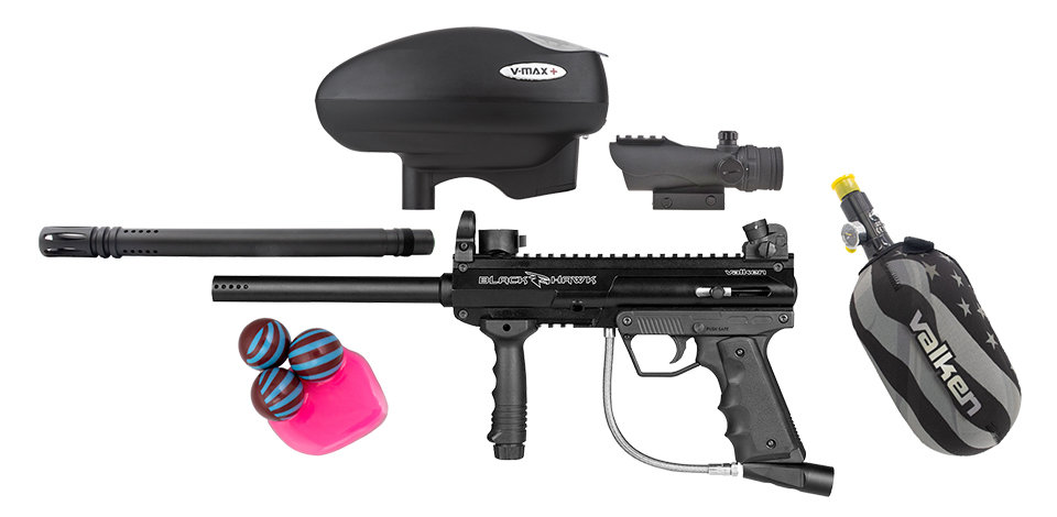 valken blackhawk paintball gun surrounded by blackhawk paintball gun upgrades from valken paintball!